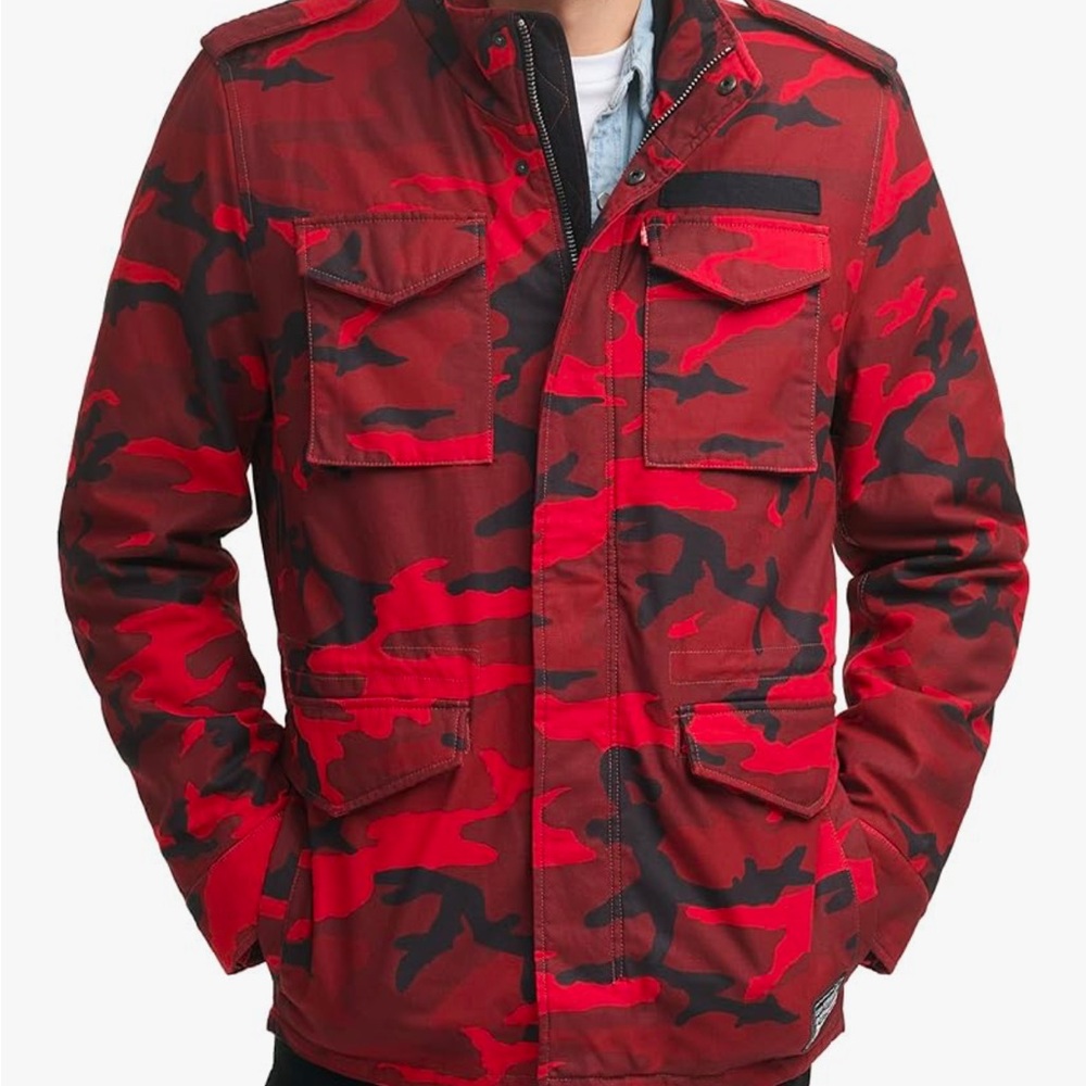 Levi's Red and Black Camo Men's Jacket